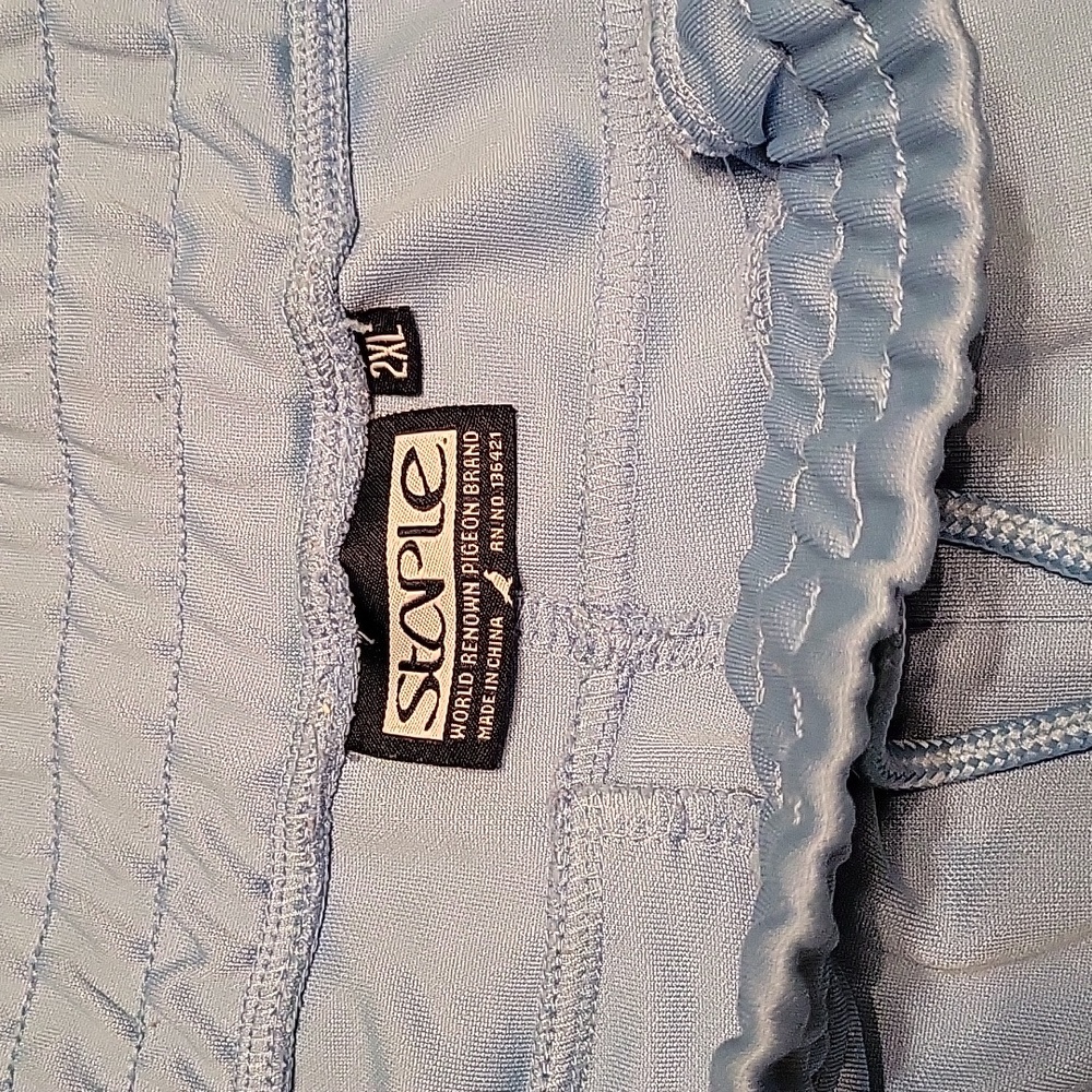 Staple Men Light Blue Joggers with Black Stripes Size 2XL - Picture 6 of 6